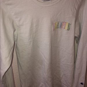 White champion long sleeve tee